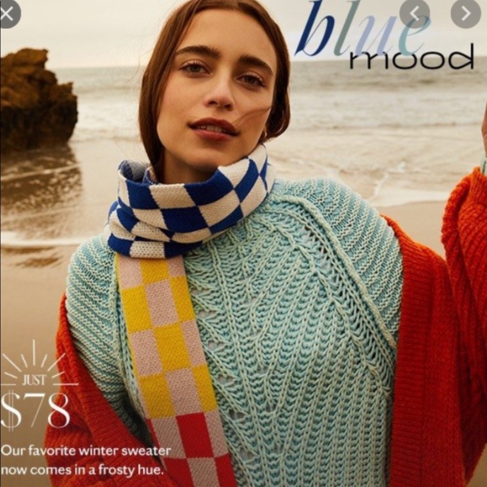 Free People Sweetheart Sweater Ocean Pearl